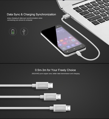 Ugreen Micro USB Cable Fast Charging Mobile Phone Andriod Cable Adapter 5V2A 1m